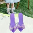 thumbnail image 6 of Dualoai Princess Dress up Shoes Decor Toy Slippers for Cosplay Themed Party Birthday light purple, 6 of 9