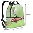 thumbnail image 4 of Lsque Pikmin Pattern Backpack – School Travel Canvas Daypack with Ergonomic Padded Straps, Multiple Compartments & Leather Handle, 4 of 5