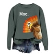 thumbnail image 4 of Hoodies For Women Graphic Oversized Sweatshirt Thanksgiving Turkey Printed Long Sleeve Crew Neck Loose Fit Pullover, 4 of 4