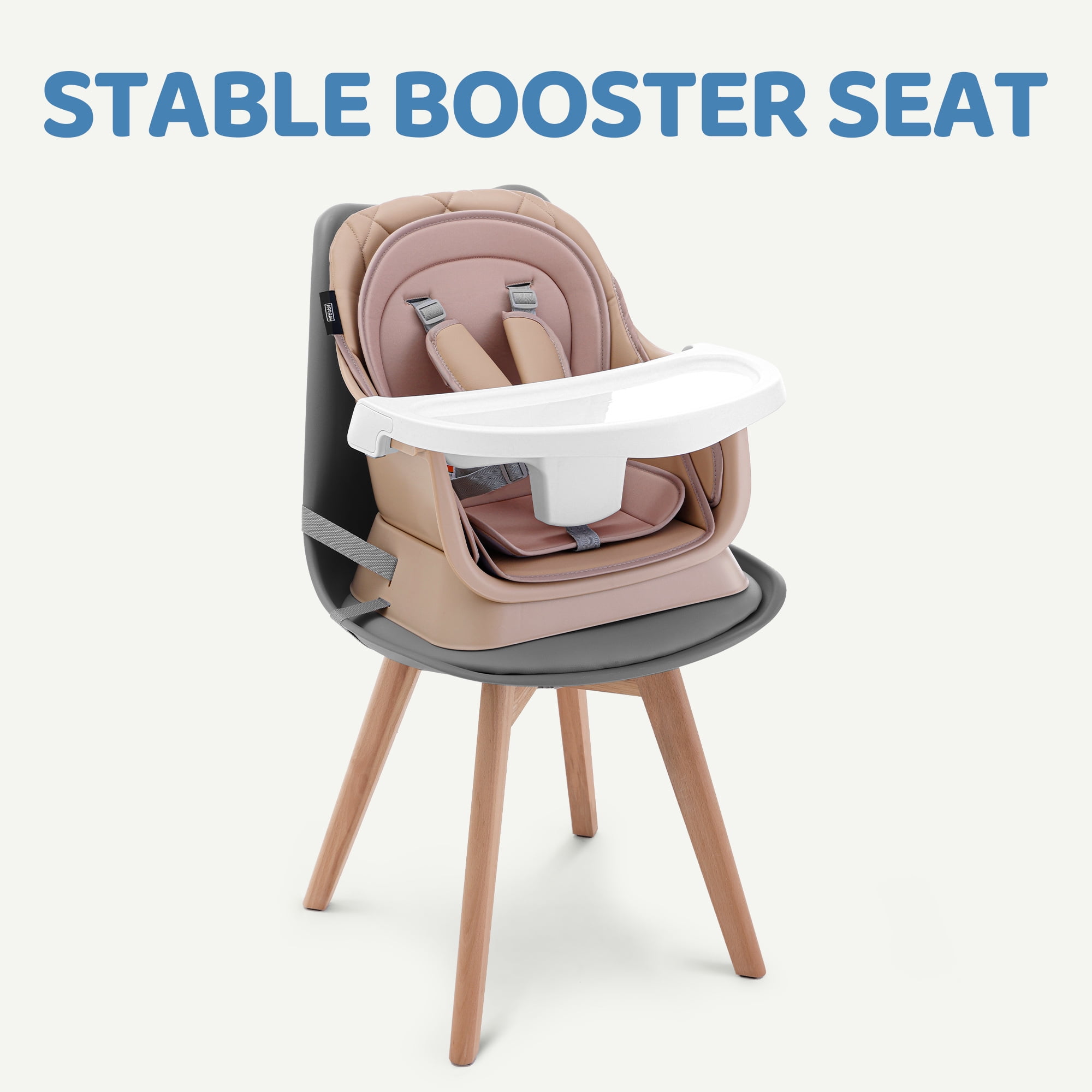 HARPPA Baby High Chair, 8 in 1 Convertible Highchair for Babies & Toddlers, Khaki
