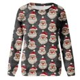 thumbnail image 5 of Sgkm Fashion Womens Tops Christmas Graphic O Neck Oversized Sweatshirt Vibrant Tops for Women Trendy S Dark Gray, 5 of 6