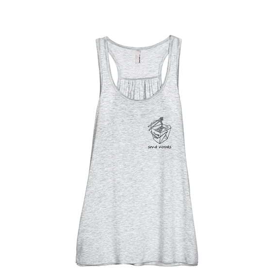 Send Noods Women's Fashion Sleeveless Flowy Racerback Workout Yoga Tank Top Sport Grey X-Large