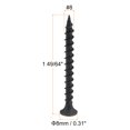 thumbnail image 2 of Uxcell #8 x 1 49/64-Inch Wood Screws Carbon Steel Phillips Self Tapping Black 150 Pack, 2 of 5