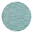 thumbnail image 3 of Unique Loom Williamsburg Collection Area Rug - Striped (5' 3" Round Turquoise/Ivory), 3 of 6