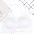 thumbnail image 2 of Sngxgn Women's Sports Bra Curvy Bra Moderate Support Bra Low Cut Sports Bra for Women(White,One Size), 2 of 3
