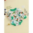 thumbnail image 3 of Wassery Baby Boys Girls Christmas Outfit Long Sleeve Christmas Print Romper Bodysuit 6 12 18 24 Months Newborn Girl Christmas Holiday-themed Clothing, 3 of 8