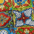 thumbnail image 2 of Coolnut 60" Mexican Talavera Outdoor Round Tablecloth Waterproof Stain-Resistant Non-Slip Polyester Tablecloth with Umbrella Hole and Zipper for Tabletop Backyard Party BBQ Decor, 2 of 7