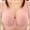 #0275-Pink, variant on Front Closure Bras for Women, Wireless Push Up Breathable Design, Solid Color Seamless Support, Plus Size Large Cup Everyday Underwear Gift