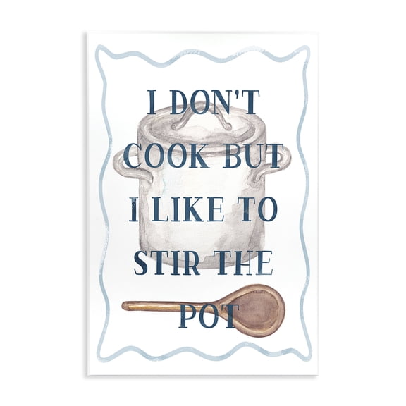 Stupell Industries Modern Funny Stir The Pot Wall Plaque Art, 10 x 15, by Lil' Rue