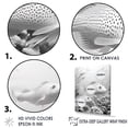 thumbnail image 3 of Designart "The World Of Grey And White Fish In Monochrome I" Coastal Coral Under Water Floater Framed Wall Art Living Room, 3 of 5