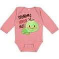thumbnail image 3 of Inktastic Grandma Loves Me Cute Turtle Boys or Girls Long Sleeve Baby Bodysuit, 3 of 5