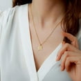 thumbnail image 2 of TURANDOSS Old English Initial Necklace for Women, Dainty Gothic Letter Necklace Old English Jewelry 14k Gold Plated Tiny Letter Necklace Initial Necklace Gifts for Women, 2 of 6