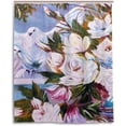 thumbnail image 2 of Oil Painting Dove Flowers Bath Shower Curtain Liners - 60x72in - 100% Polyester - Waterproof Bath Curtain with C-Shaped Hooks for Bathroom Decoration 1 Panel, 2 of 5