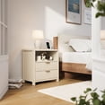thumbnail image 6 of Satifur Modern Fluted Nightstand with Charging Station & 2 Storage Drawer for Bedroom,Light Oak Grain, 6 of 6