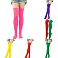 thumbnail image 5 of Chiristmas Women Stocking Candy Color Long Socks Warm Thigh High Overknee Decor Red YIWEI, 5 of 11