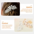 thumbnail image 4 of MasteelfCA Rhinestone Flower Hair Comb Rhinestone Bridal Hair Comb Wedding Hair Comb, 4 of 7