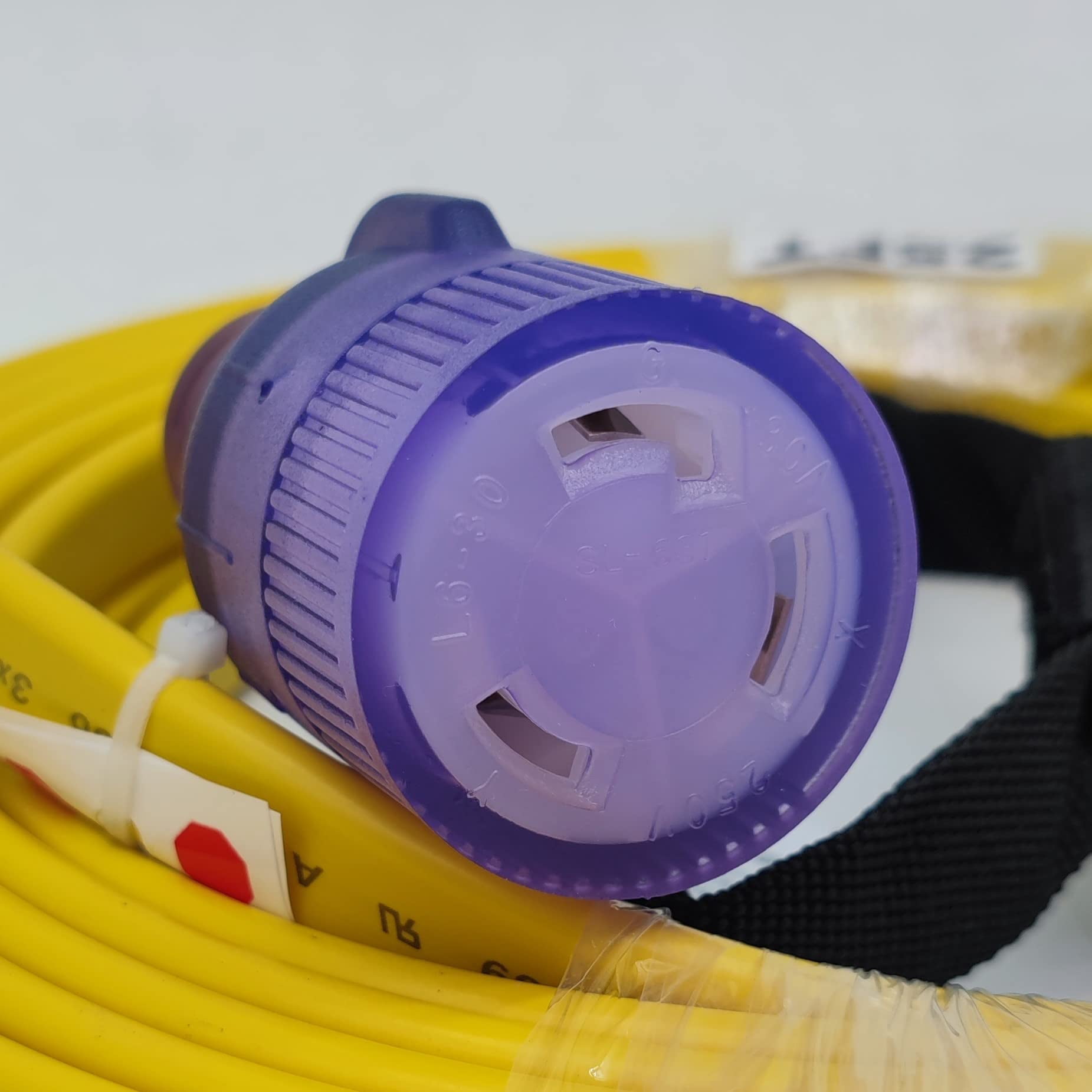 Parkworld 64620 NEMA L6-30 Flat Prolate Extension Cord, Locking 3-Prong, 30 AMP, 250 Volts, 7500 Watts (50FT)