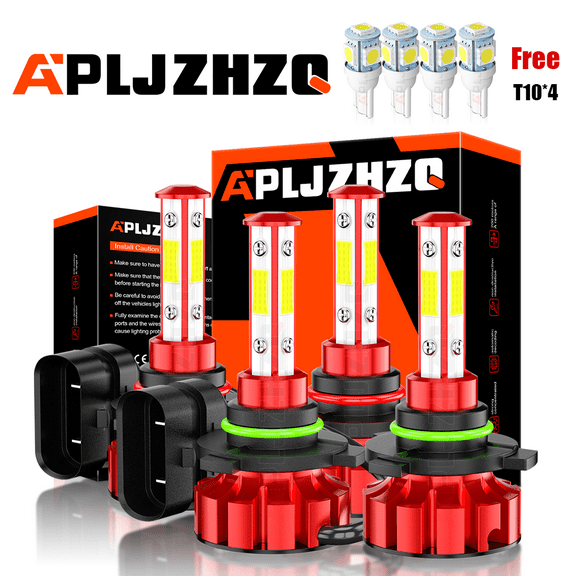 For Cadillac DeVille 2000-2005 4pcs LED Headlight Bulbs High-Low Beam Bulbs Kit