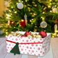 thumbnail image 2 of Wovilon Christmas Storage Basket, Candy Basket Christmas Storage Bin Christmas Storage Cubes Xmas Fabric Bins, 14.1" x 10.2" x 5.9", 2 of 6