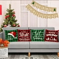 thumbnail image 6 of Christmas Pillow Covers 16x16 Set of 4 Red Green Xmas Decorative Throw Pillows Christmas Tree Deer Santa Pillow Cases Home Outdoor Sofa Couch Cushion Covers for Christmas Decorations (16 by 16), 6 of 6