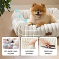 thumbnail image 6 of U By Bedsure Orthopedic Dog Bed for Small Dogs & Cats - Washable Furry Pet Beds, Rectangle Corduroy Fleece Puppy Bed with Removable Zipper Cover, 20 in, Cream, 6 of 10