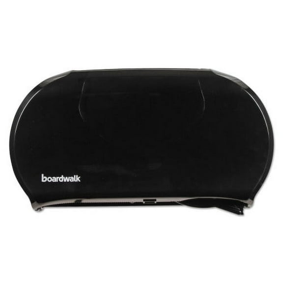 Boardwalk Jumbo Twin Toilet Tissue Dispenser, 20.25 x 6 x 12.25, Black, Each