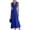 Blue, variant on Delconic Sleeveless V Neck Wrap Dress for Women with Adjustable Waist Tie and Flared Hem Suitable for Daily Wear and Events Black L