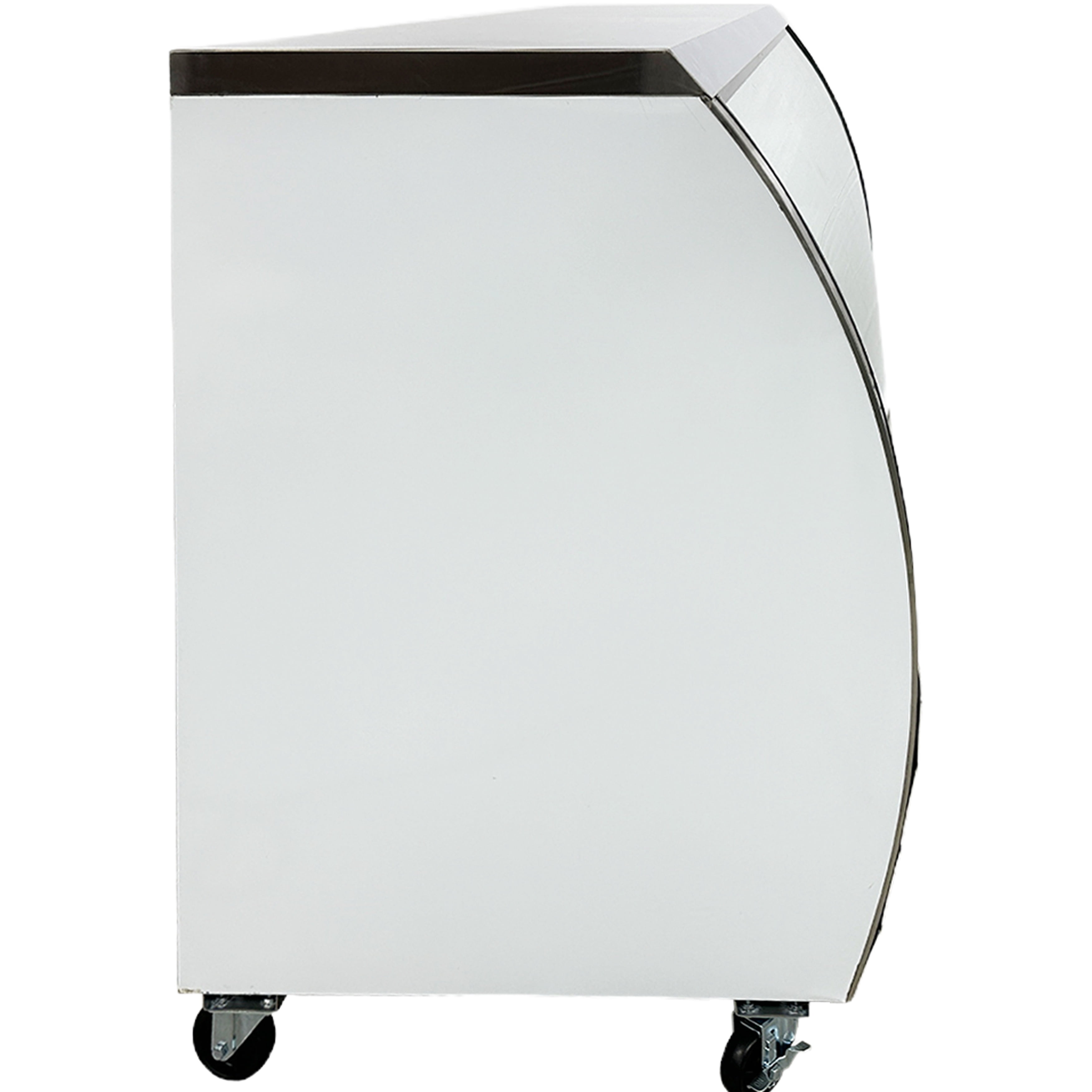 82" Commercial Refrigerated Deli Display Case – Curved Glass Meat & Deli Refrigerator,  Self-Contained Merchandiser with Adjustable Shelves and LED Lighting, Ideal for Grocery Stores, Butcher Shops