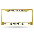 thumbnail image 2 of New Orleans Saints Anodized Gold License Plate Frame, 2 of 2