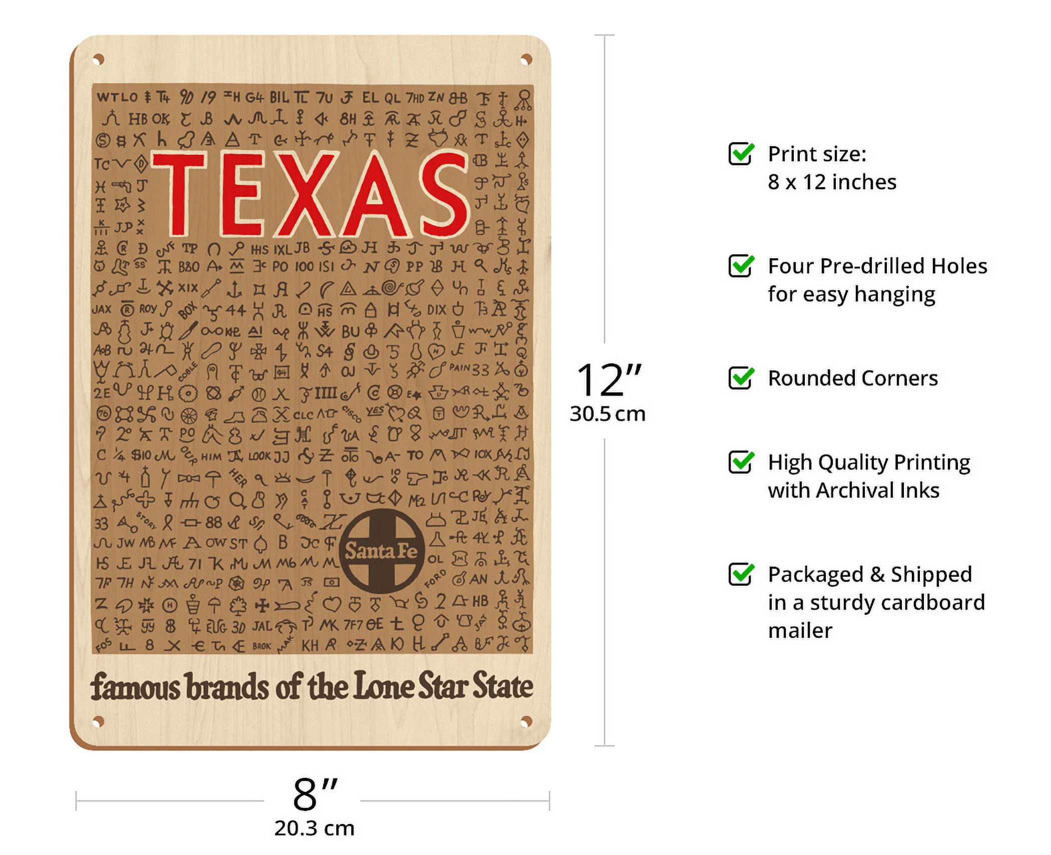 Texas Puzzle – 1000 Teile, Vintage Poster Design, Premium-Puzzle Für Erwachsene