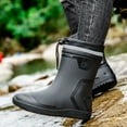 thumbnail image 3 of AUXDIQ Wellington Boots Men Mid-calf Wellies Waterproof Rain Boots Outdoor Garden Shoes, 3 of 6