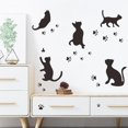 thumbnail image 4 of A Set of Cute Black Cats Pattern Wall Stickers Removable Creative Wall Sticker for Bedroom Living Room Decoration, 4 of 5