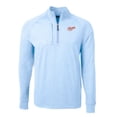 thumbnail image 2 of Men's Cutter & Buck  Light Blue Dayton Flyers Vault Adapt Eco Knit Heathered Recycled Raglan Quarter-Zip Top, 2 of 3