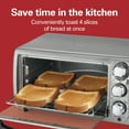 thumbnail image 2 of Hamilton Beach 4-Slice Countertop Toaster Oven with 5 Versatile Cooking Modes, Stainless Steel, 2 of 8