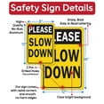 thumbnail image 3 of Metal Sign - Please Slow Down - Use Indoor/Outdoor - Safety Road Sign to Make Drivers Alert and Extra Careful Perfect for Driveways, Entryway, Yard, and Streets Near Playground (8x12), 3 of 9