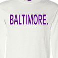 thumbnail image 4 of Inktastic Baltimore in Purple Text Long Sleeve T-Shirt, 4 of 5