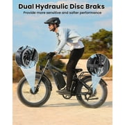 3000W(Peak)28MPH Electric Bike for Teens Adults,24 Fat Tire Off-Road EBike with 48V25AH Battery,Hydraulic Brakes,Electric Mountain Trail for Age 13+UL2849