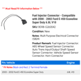 thumbnail image 2 of Fuel Injector Connector - Compatible with 2000 - 2002 Ford E-450 Econoline Super Duty 6.8L V10 2001, 2 of 2