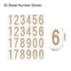 thumbnail image 2 of Calcomanías numéricas Unique Bargains 12345178900 50x25mm Dorado en Blanco 30 Hojas, 2 of 7