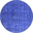 thumbnail image 1 of Ahgly Company Machine Washable Indoor Round Persian Blue Bohemian Area Rugs, 6' Round, 1 of 4