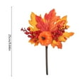 thumbnail image 3 of PuSpu Home Decor Halloween Plug-in Accessories Maple Wreath Props Simulation Pumpkin Strobile Red Fruit Thanksgiving Decoration Household Products, 3 of 6