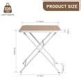 thumbnail image 5 of Olurrisa Modern 28" Square Indoor/Outdoor Folding Table, Polypropylene Slat Top with Powder-Coated Metal Legs, 220 lbs Capacity, for Dining Room Living Room Garden Patio, White/Khaki, 5 of 8