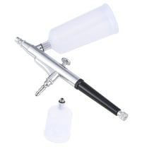 LEORX Silver Airbrush with Fine Nozzle for Nail Art and Cake Decorating Gravity Feed