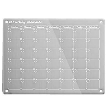 

DISHAN Smooth Writing Dry Erase Board - Refrigerator Memo with Marking Pen - Magnetic Marker - Weekly Schedule Transparent Calendar Fridge Magnet - Household Supplies