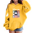 thumbnail image 3 of NEBWOAK Boys Girls In My Spooky Era Pullover Hoodie, Yellow Cartoon Ghost Sweatshirt Kids Halloween Fall Wear,Size 5-6T, 3 of 5