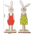 thumbnail image 7 of Cheers US 2Pcs/Set Easter Spring Bunny Wood Tabletop Decoration Happy Easter Tray Farmhouse Decor Cute Easter Wooden Craft Ornament for Home Store and Office Decor, 7 of 7