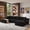 Black, variant on Eyisean 125" Corduroy Oversized Boneless Cloud Couch, Modern Modular Sectional Sofa with Cup Holder & Side Pocket, Comfy Deep Seat Couches with Chaise & Pillow for Living Room, No Assembly Required