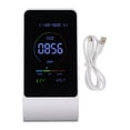 thumbnail image 1 of CO2 Monitor Carbon Dioxide Detect Indoor Air Quality Monitor Temperature Humidity Detection White, 1 of 5
