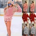 thumbnail image 3 of Ensembles de Pyjama pour Femmes MEOW Automne Hiver Flanelle Pyjamas Chauds Dessin Animé, 3 of 5
