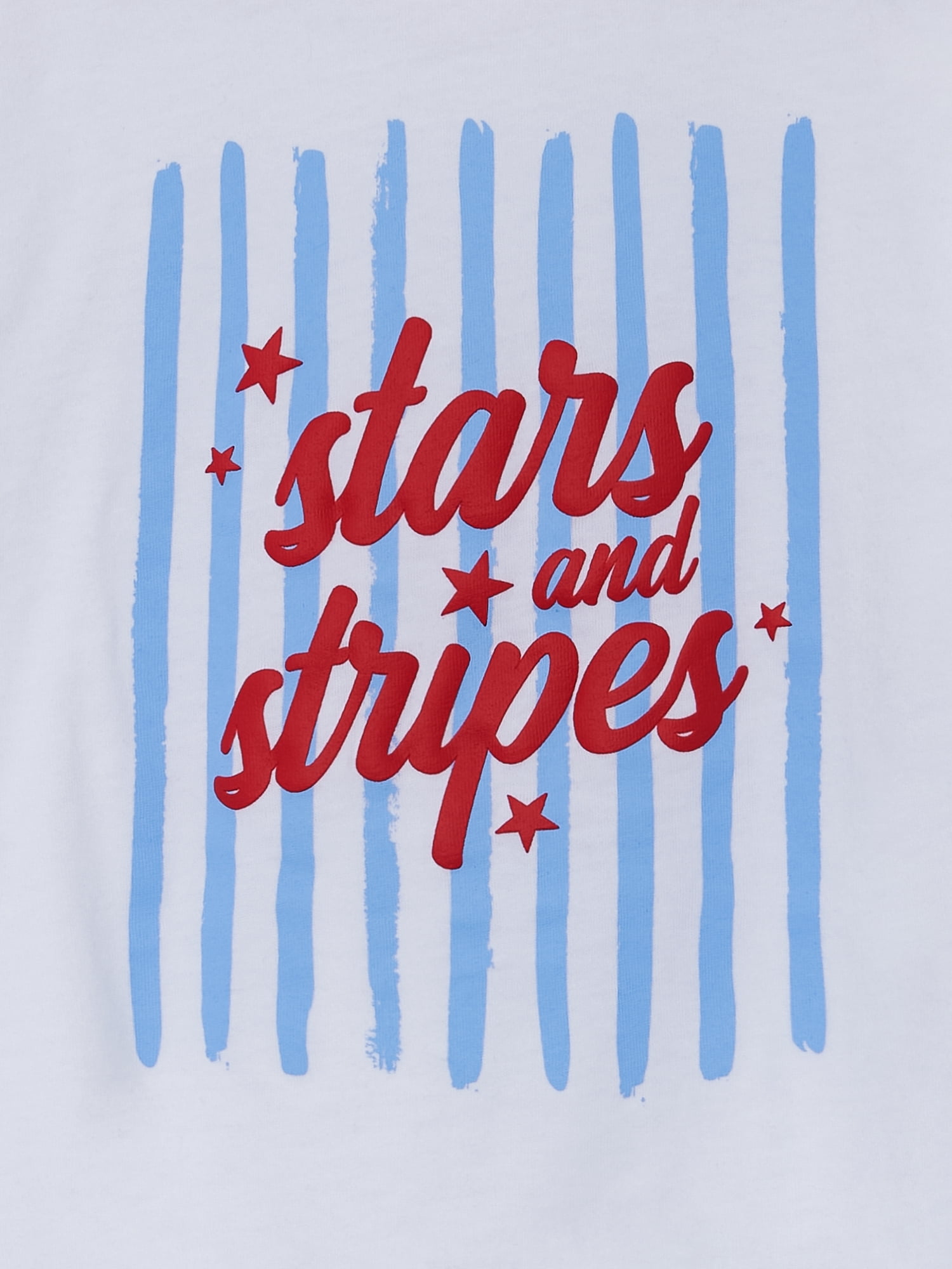 Way to Celebrate Girls Americana Short Sleeve Tee, Sizes 4-18